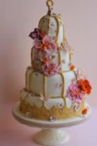 Gold Birdcage Wedding Cake